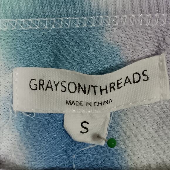 Grayson Threads Tie Dye "Be Happy" Sweatshirt Blue and Purple Crewneck Pullover - Picture 7 of 11
